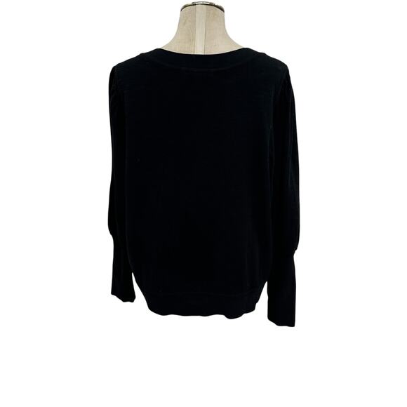 Apiece Apart Olimpio Sweatshirt Sweater Puff Sleeve Organic Cotton Black Size 2X - Picture 8 of 14